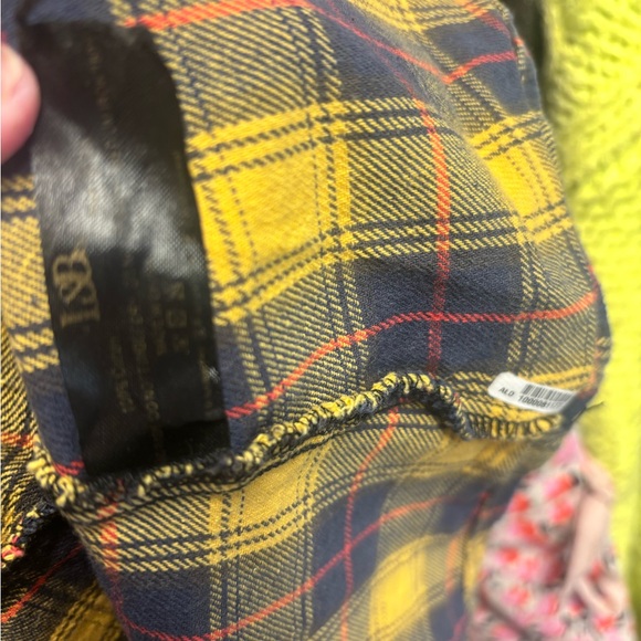 L&B Yellow Plaid Button-Up Belted 100% Cotton Dress Western Cowgirl Medium - Picture 6 of 6